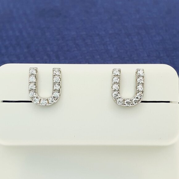925 Sterling Silver CZ Stud Earrings for Women/Girl, US925P1083 - Picture 5 of 7